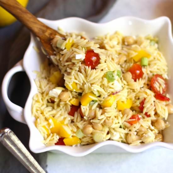 Lemon Orzo Pasta Salad