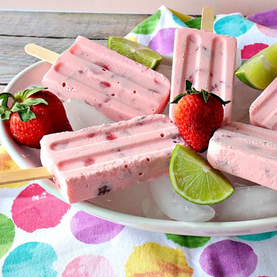 Frozen Strawberry Whipped Keto Pops