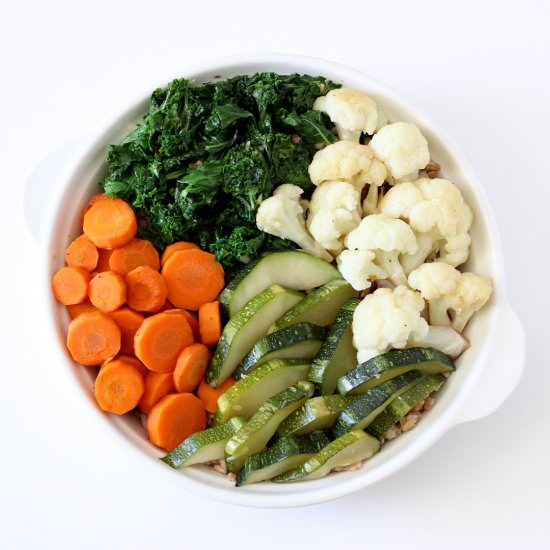 Veg Bowl with Coconut Curry Sauce