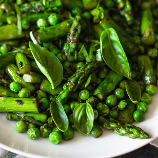 Sauteed Asparagus & Peas