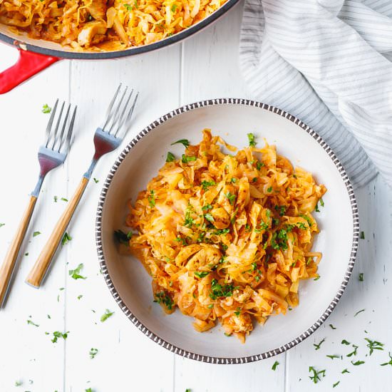 Low-Carb Cabbage With Chicken