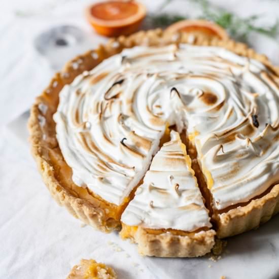 Blood Orange Meringue Pie