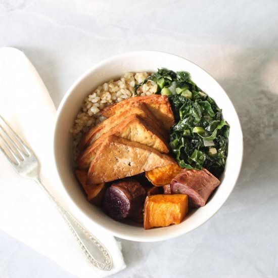 Marinated tofu steaks