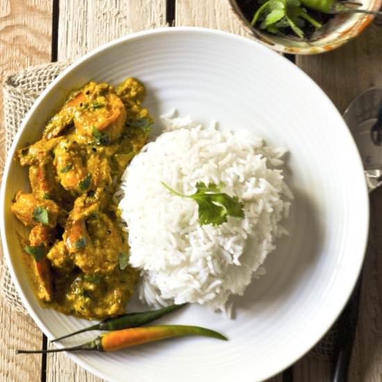 Shrimp in Mustard Sauce
