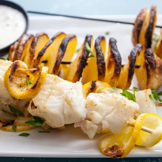 Fish and Chips Kebabs