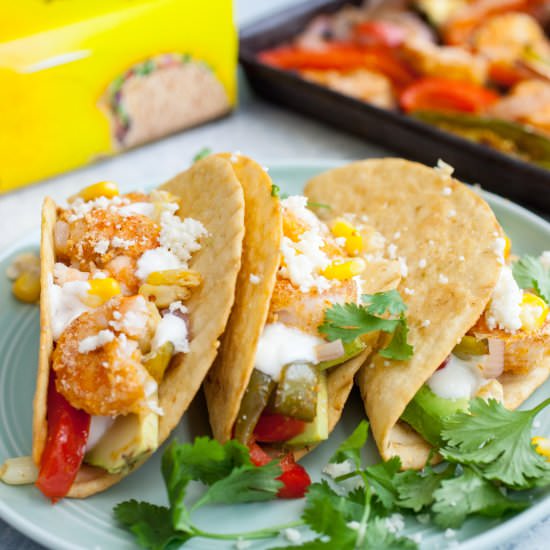 Shrimp Sheet Pan Crispy Tacos