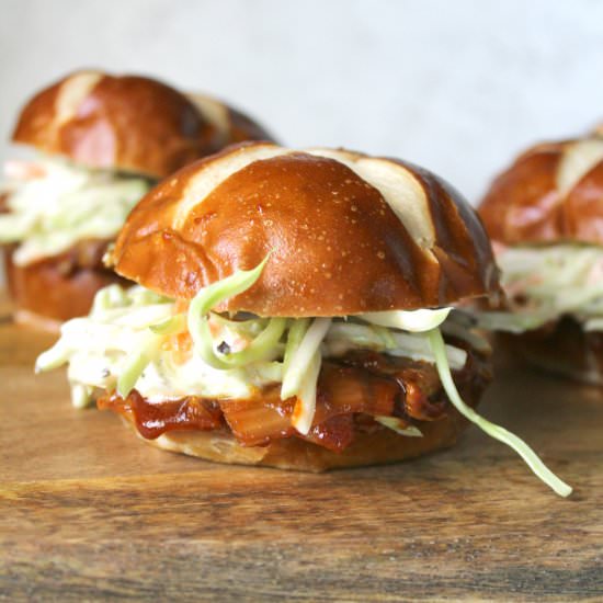 Pulled Artichoke BBQ Sliders