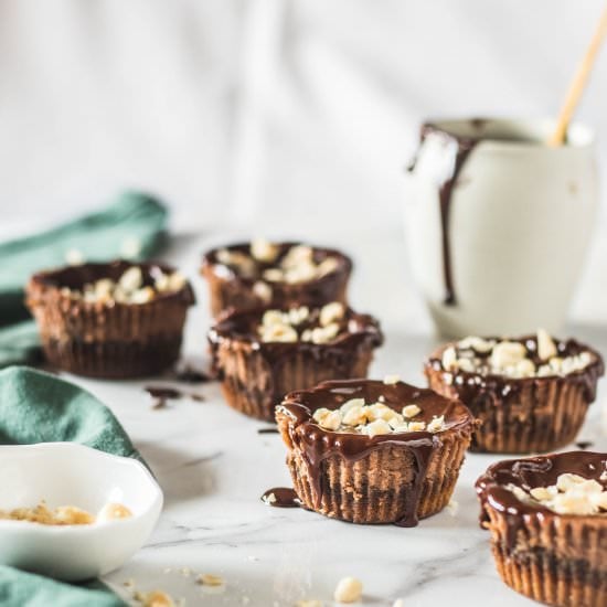 Nutella Baked Mini Cheesecakes
