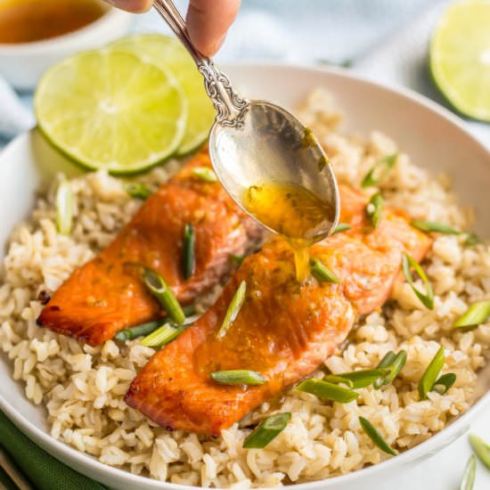 Honey lime salmon