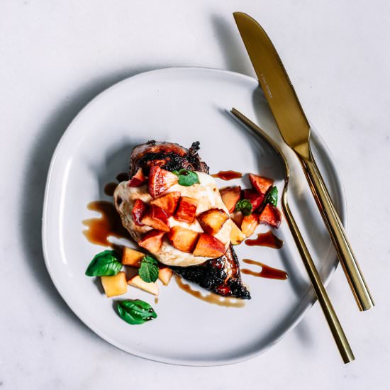 Peach Caprese Grilled Chicken