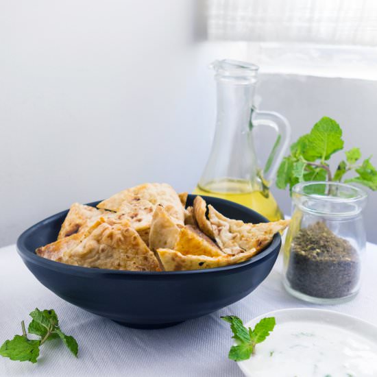 Homemade Za’atar Flatbread Chips