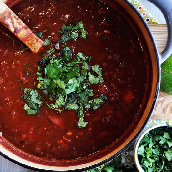 Vegetarian Black Bean Tomato Soup