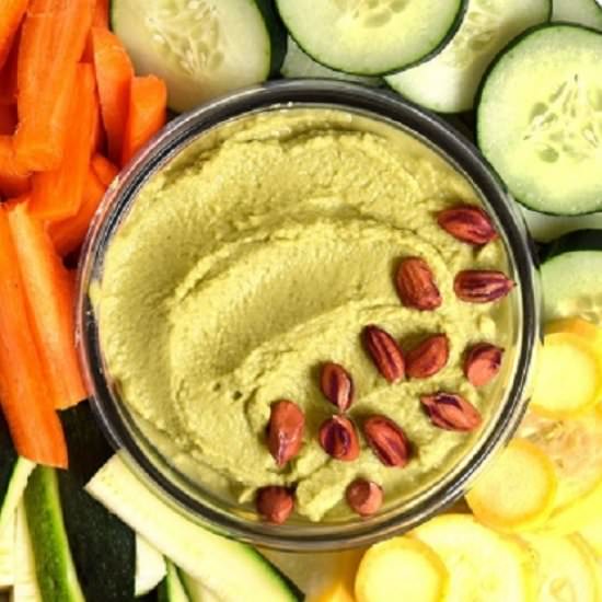 Peanut Butter Basil Hummus