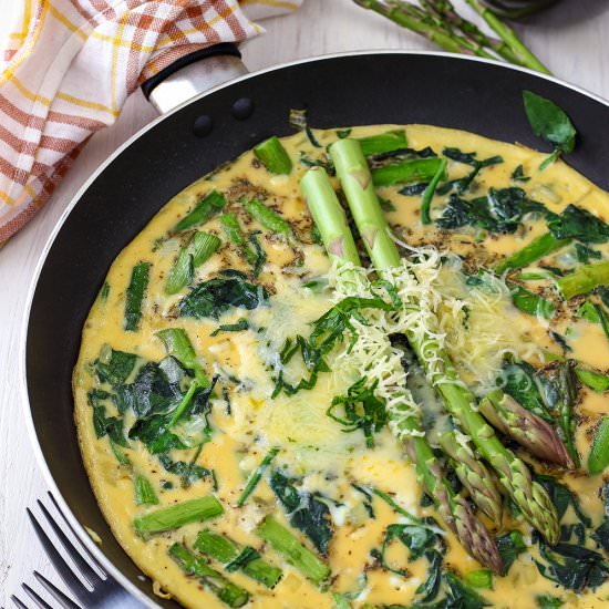 spinach & asparagus frittata