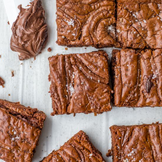 Sea Salt Nutella Brownies