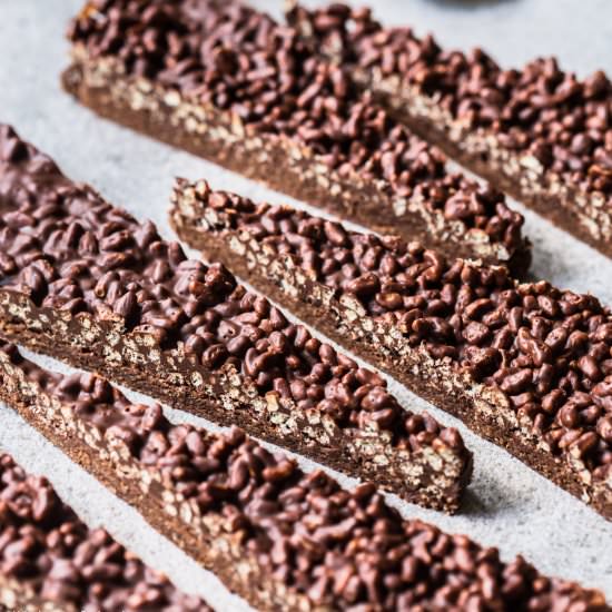 Chocolate Crackle Bark Slice