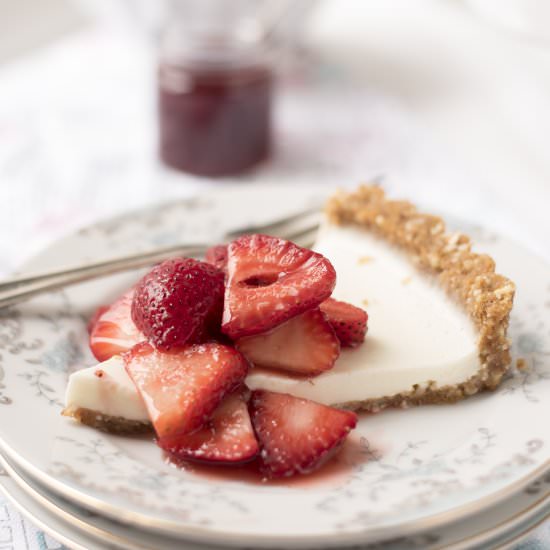 Strawberry Panna Cotta Tart