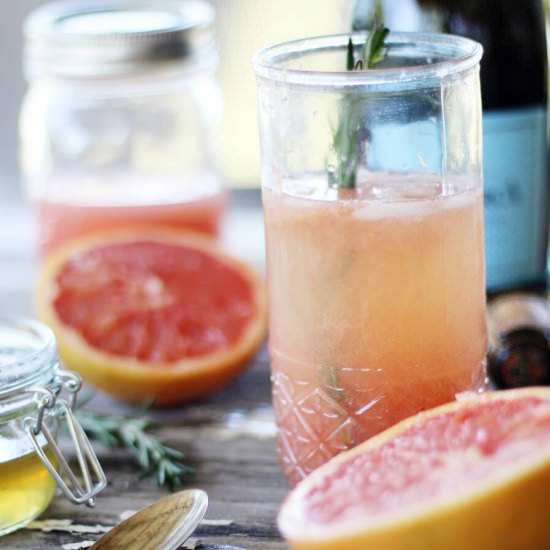 Ruby Rosemary Prosecco Cocktail