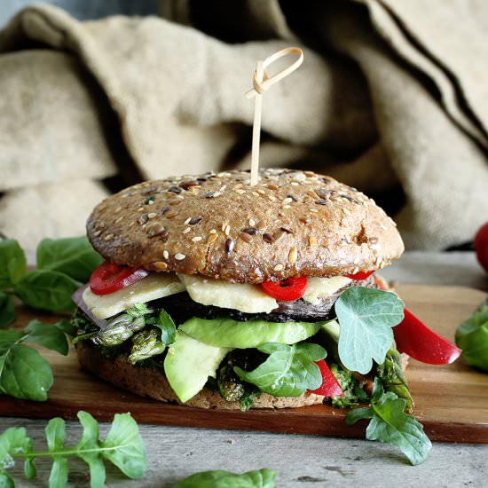Vegan Grilled Portobello Burger