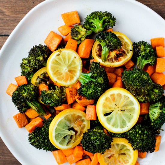 Lemon Roasted Broccoli & Potatoes