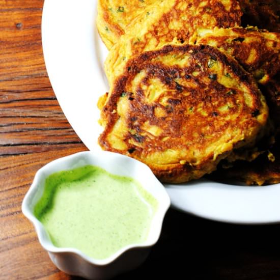 Ramp and leek fritters