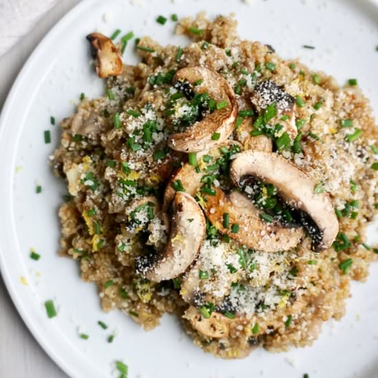 Mushroom Quinoa Risotto (Quinotto)