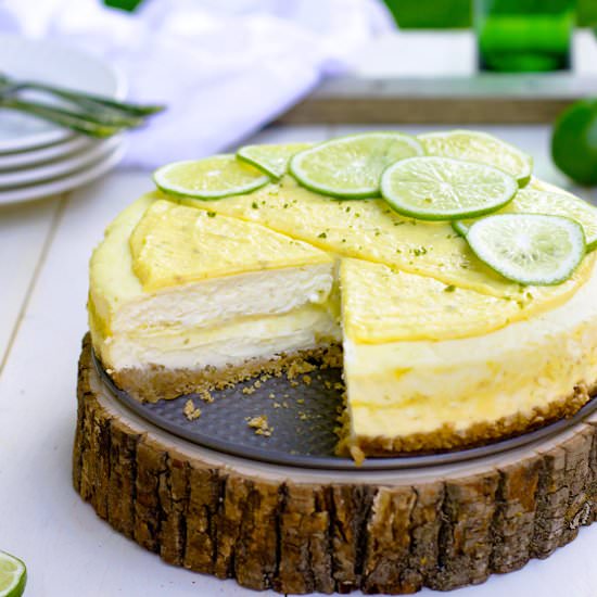 Key Lime Ribbon Cheesecake
