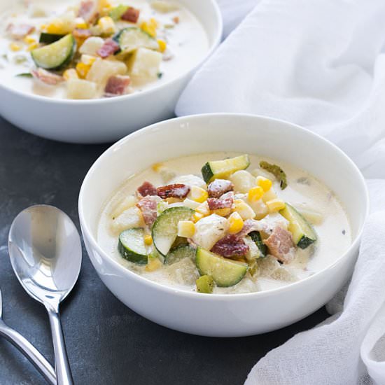 summer corn & zucchini chowder