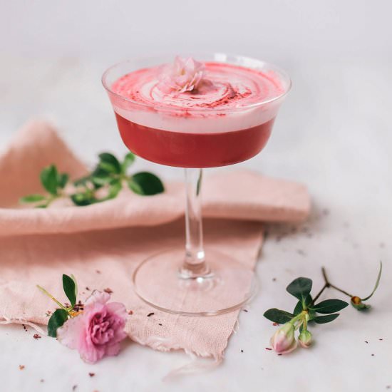 Vanilla Hibiscus Pisco Sour