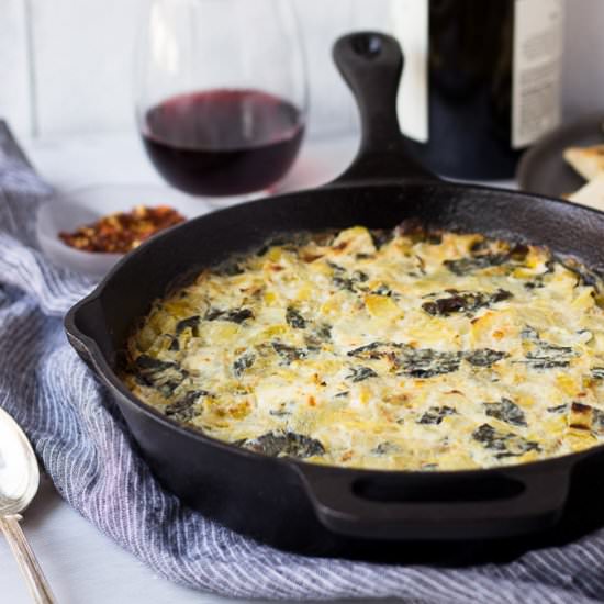 Creamy Artichoke Leek and Kale Dip