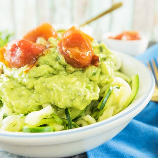 Zoodles with Avocado Cream Sauce