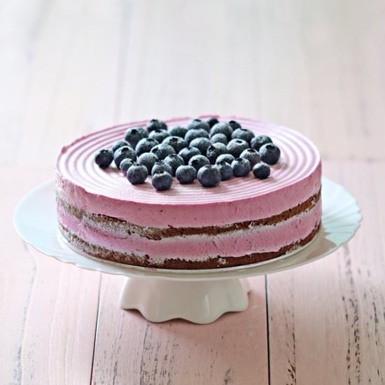 Blueberry Mousse Chocolate Cake