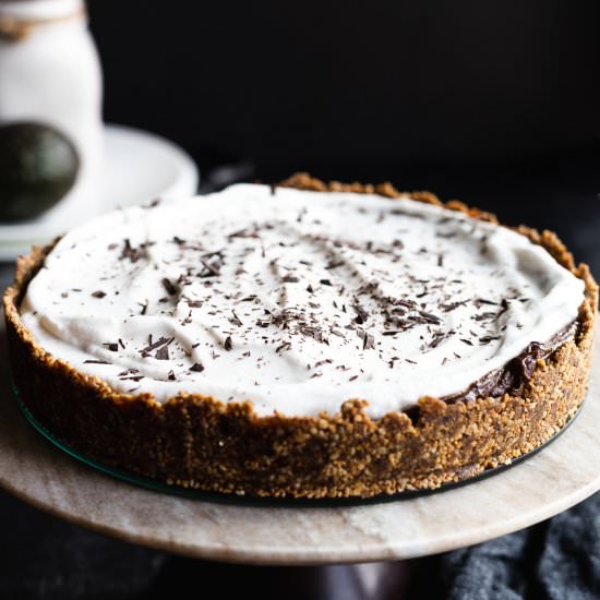 PB Chocolate Avocado Pudding Pie