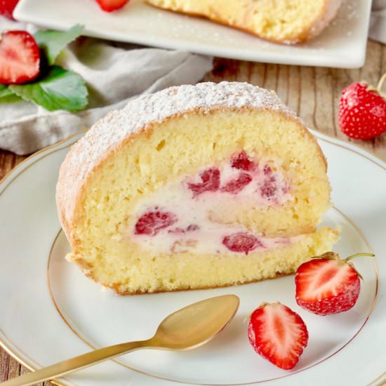 Strawberry Swiss Roll