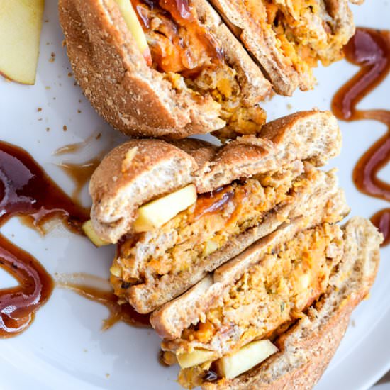 BBQ Apple Sweet Potato Burgers