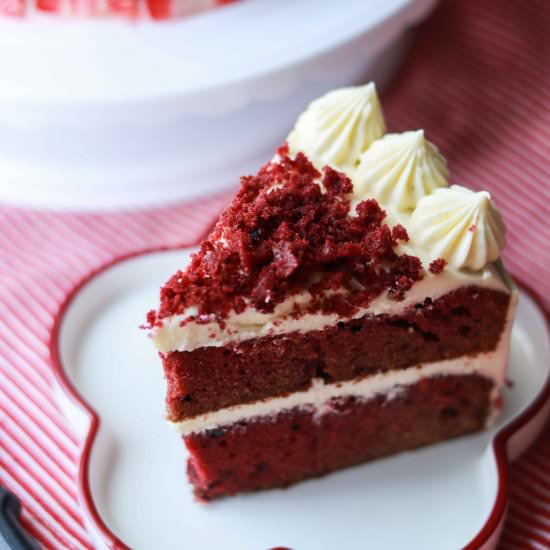 The BEST Red Velvet Cake