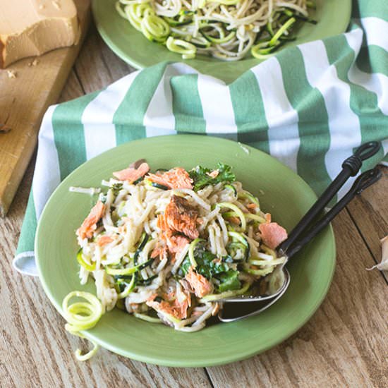 Smoked Salmon Zoodle Alfredo