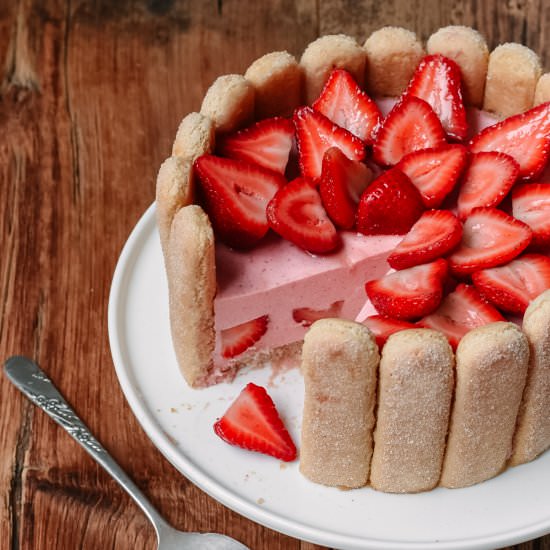 Strawberry Charlotte Cake