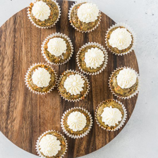 Carrot Cake Cupcakes for Dogs