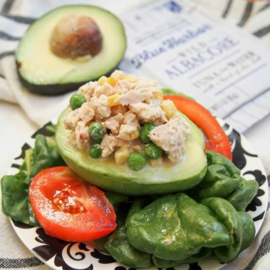 Tuna-stuffed avocado