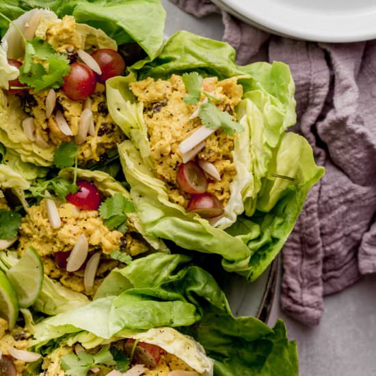 Curry Chicken Salad Lettuce Wraps