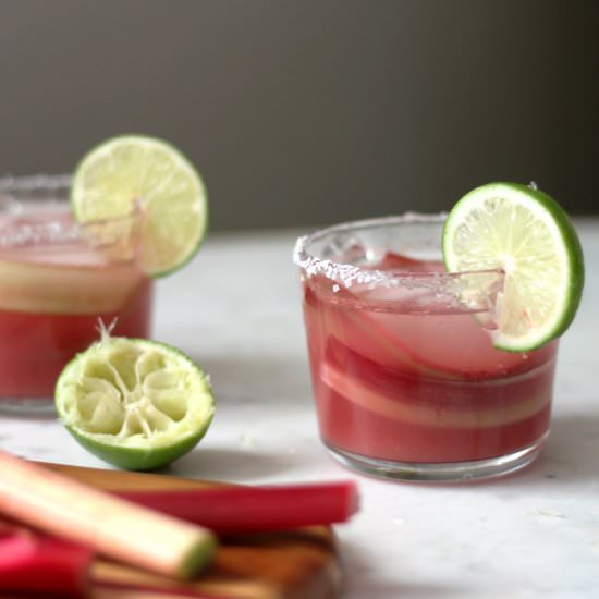 Watermelon-Rhubarb Margaritas
