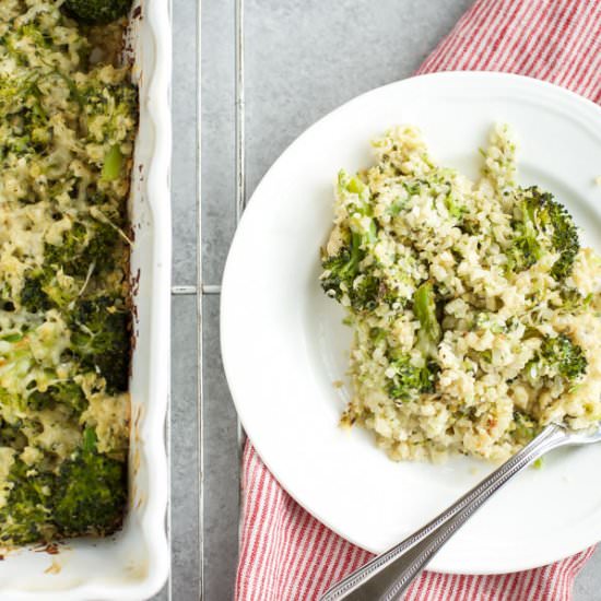 Cauliflower Broccoli Alfredo Bake