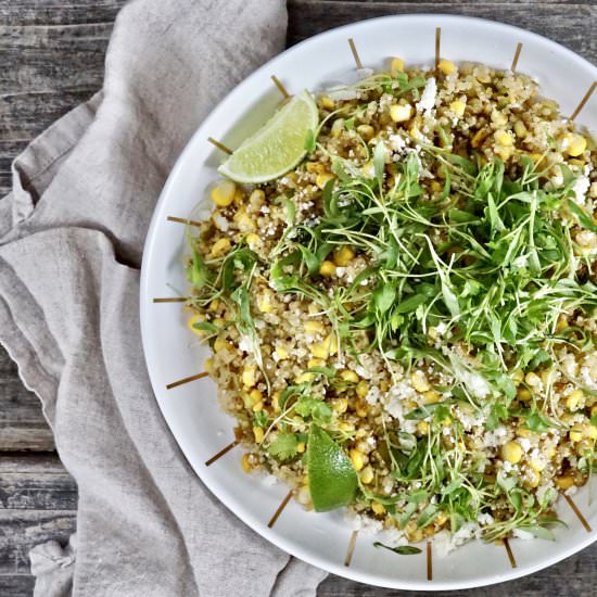 Quinoa, Corn And Roasted Poblano