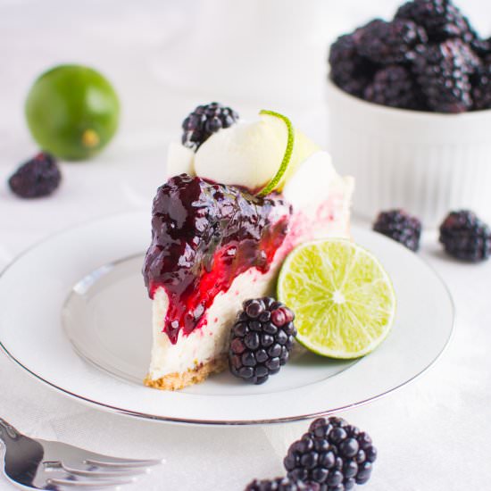 Key Lime Blackberry Cheesecake