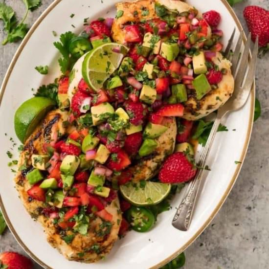 Strawberry Chicken With Avocado