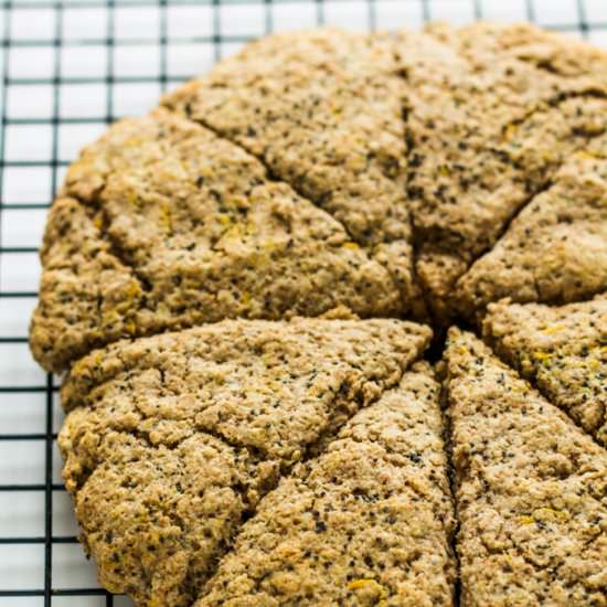 Sugar Free Lemon Poppy Seed Scones