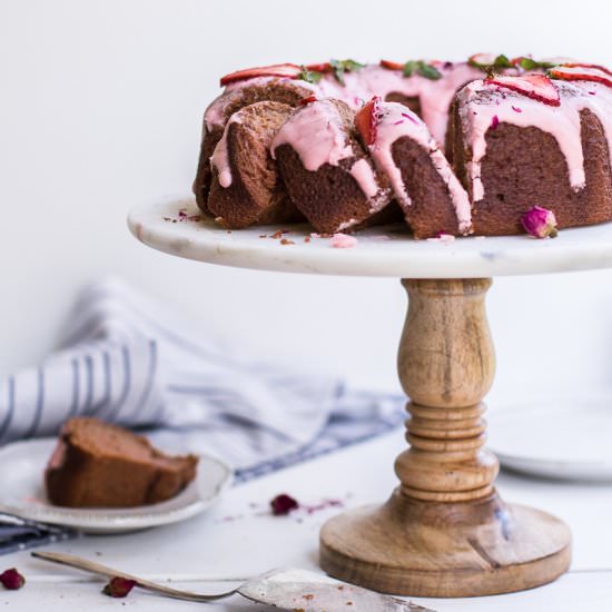 Gluten Free Strawberry Bundt Cake