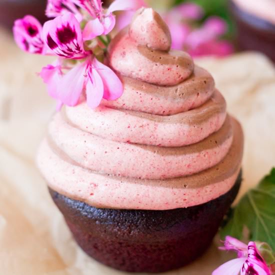 Chocolate Raspberry Swirl Frosting