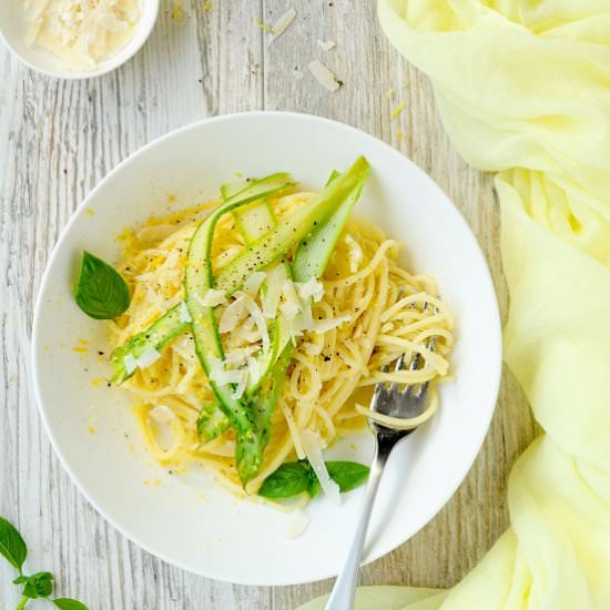 Lemon and parmesan spaghetti
